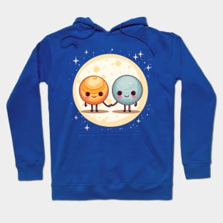 Sun and Moon Holding Hands Hoodie